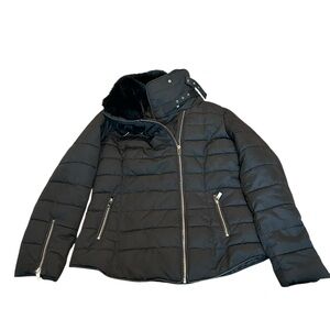 SUZY SHIER black puffer jacket